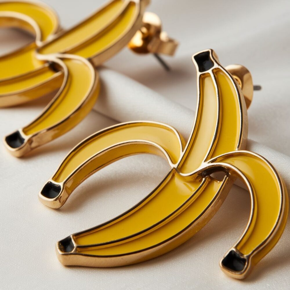 biżuteria w kształcie banana