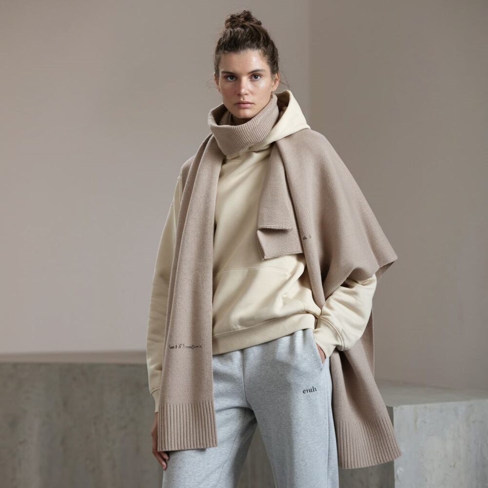 casual look z szarymi dresami