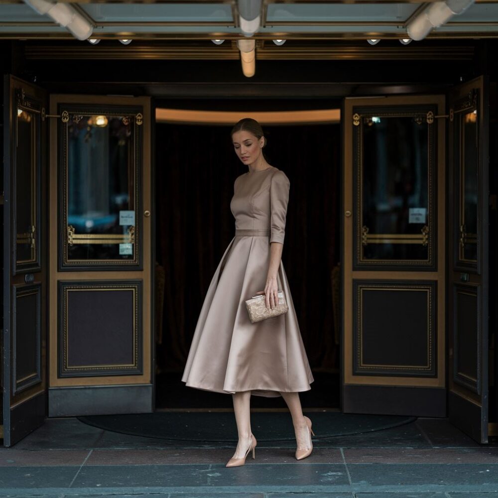 elegancka stylizacja na wyjście do teatru