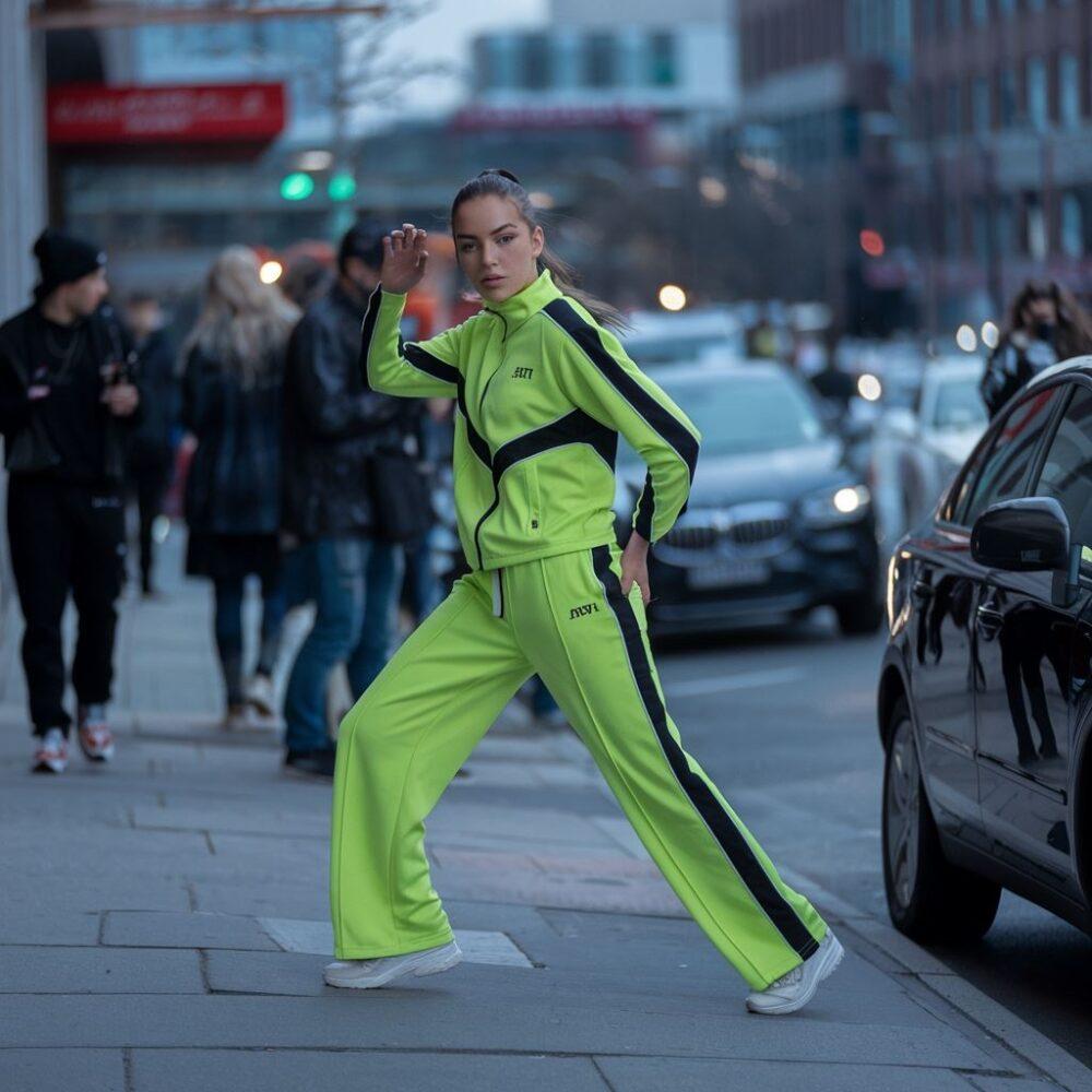 modna kobieta w dresie