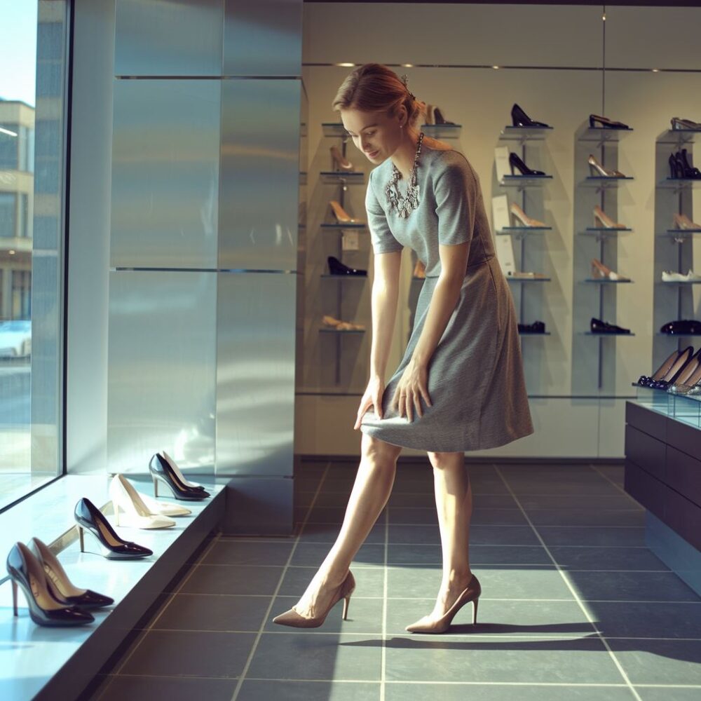 różne rozmiary butów na obcasie