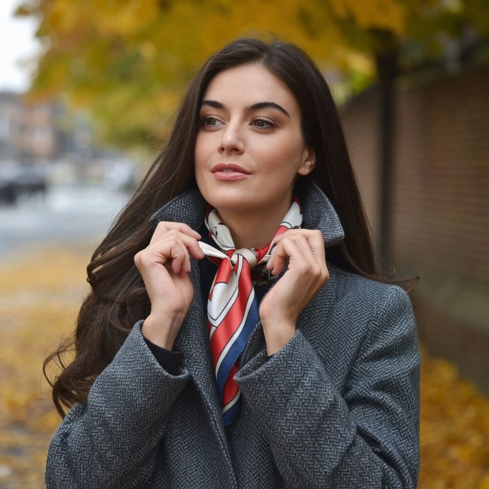 stylizacja z szalikiem