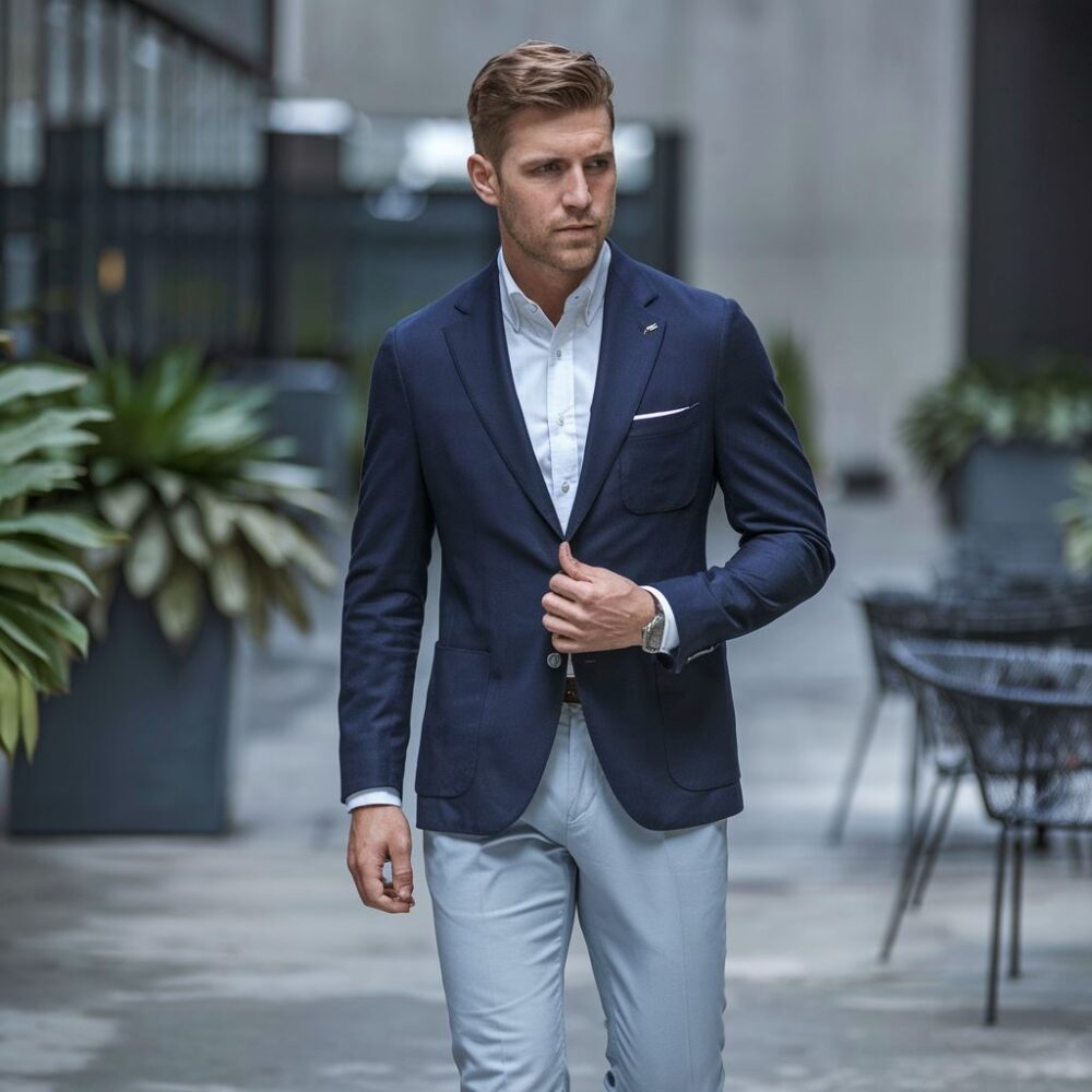 stylowy mężczyzna elegancka stylizacja