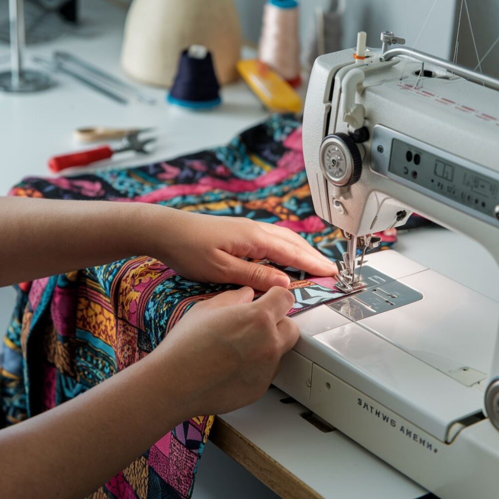 szycie paska do sukienki